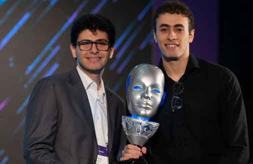 FutureTech World Cup winners holding trophy at startup competition